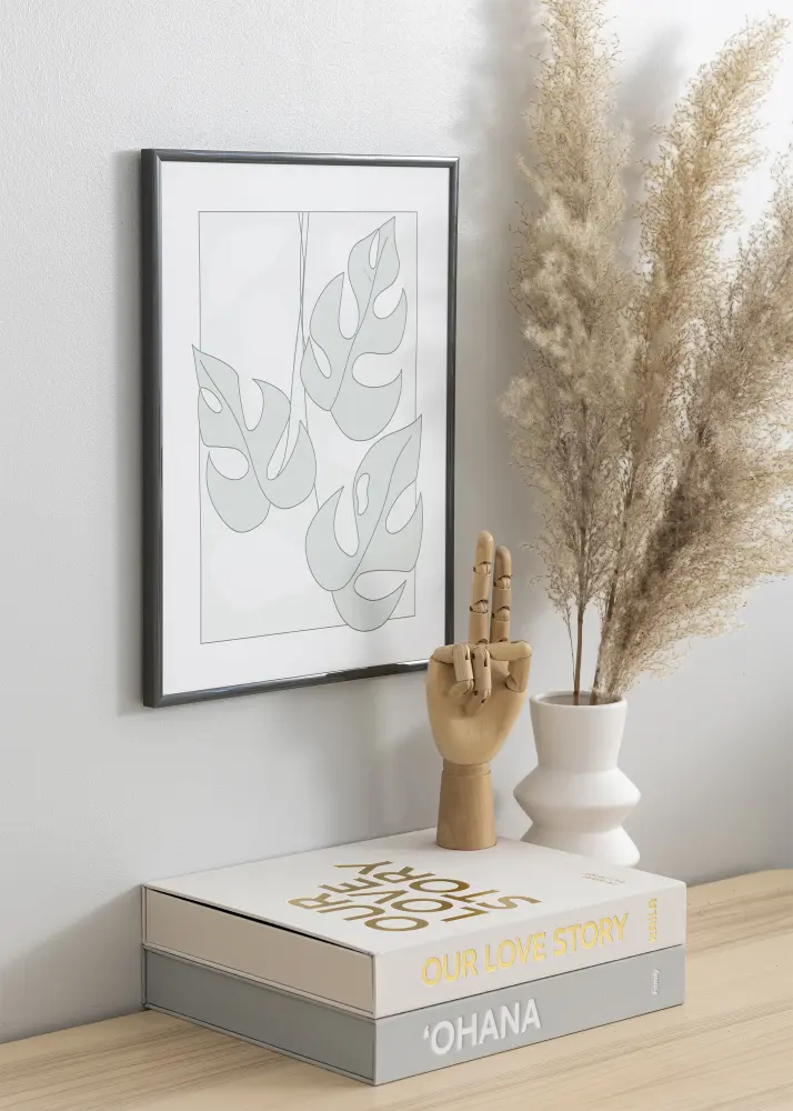 Ram med passepartou Frame New Lifestyle Dark Grey 30x40 cm - Picture Mount White 20x28 cm