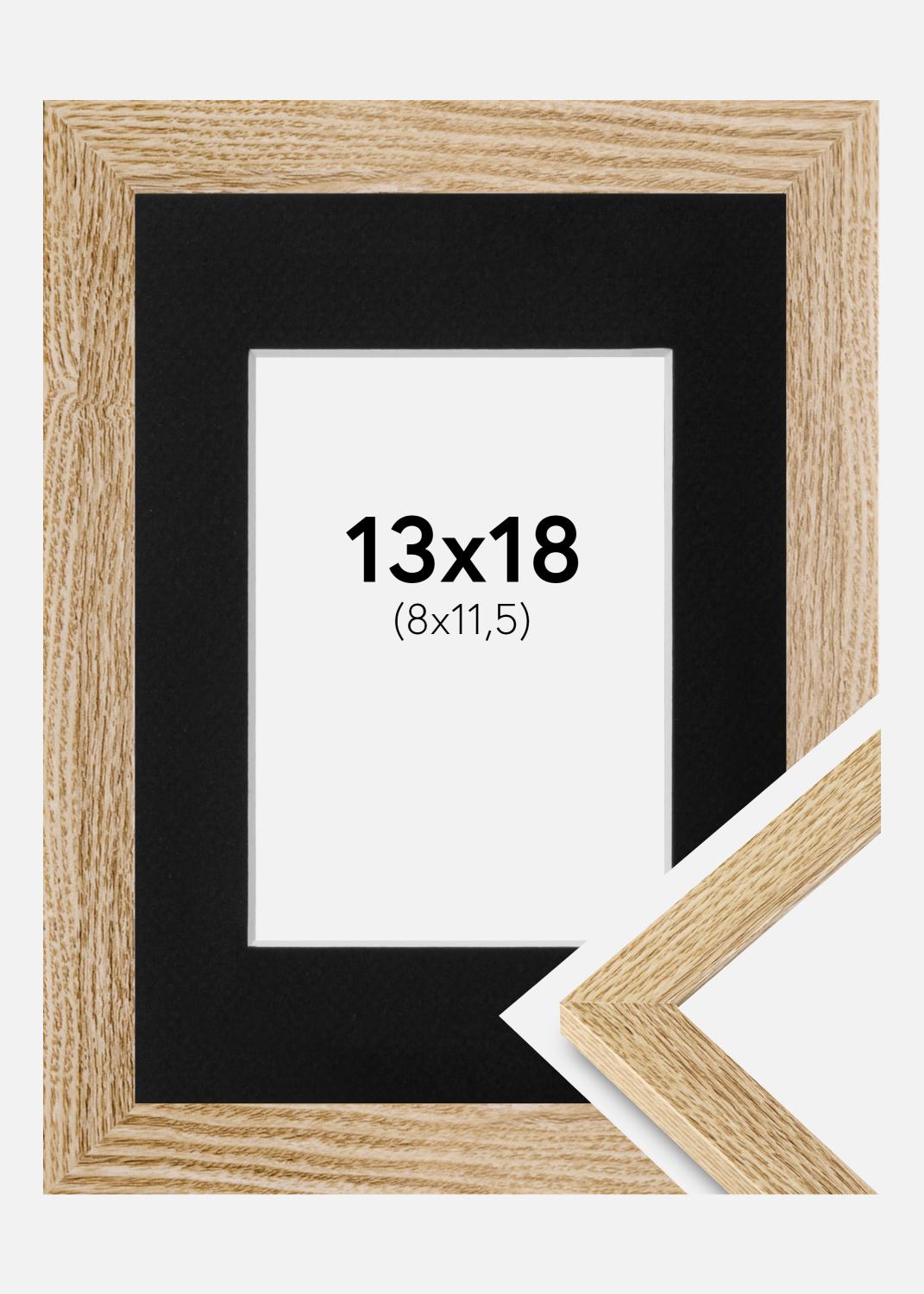 Product Image for Frame Selection Oak 13x18 cm - Picture Mount Black 9x12 cm