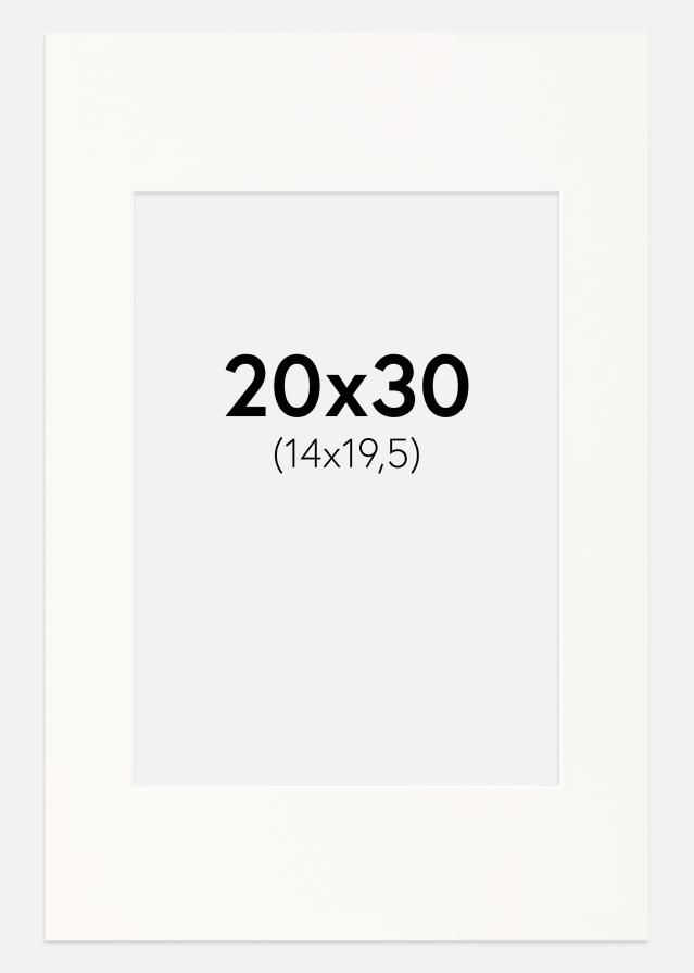 Konstlist Crescent Mount Antique White (White Core) 20x30 cm (14x19.5)
