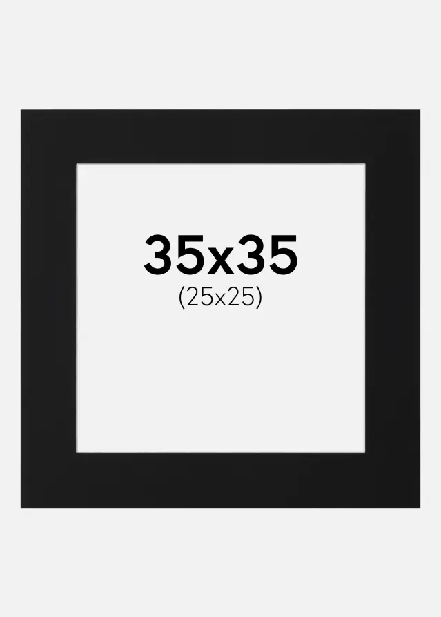 Artlink Mount Black Standard (White Core) 35x35 cm (25x25)