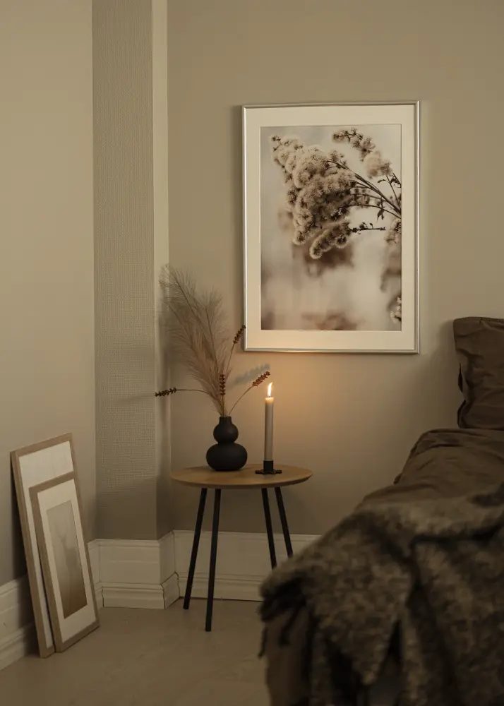 Ram med passepartou Frame Victoria Silver 70x100 cm - Picture Mount White 60x90 cm