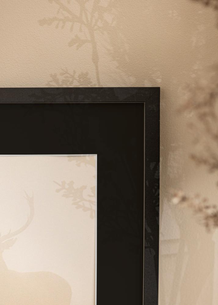 Ram med passepartou Frame Trendy Black 20x30 cm - Picture Mount Black 10x20 cm