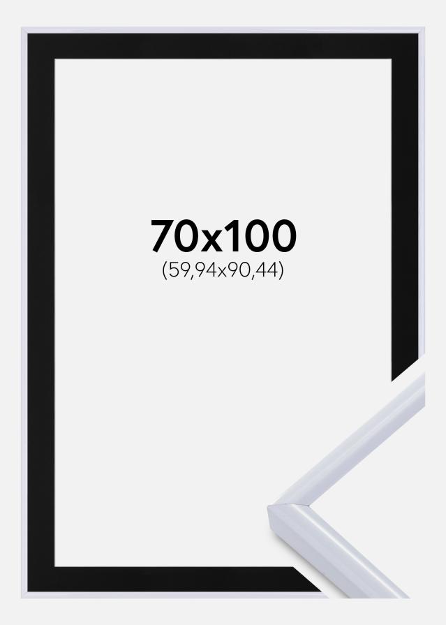 Ram med passepartou Frame Victoria White 70x100 cm - Picture Mount Black 24x36 inches