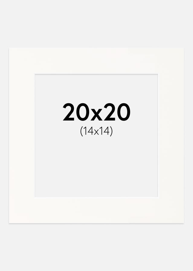 Konstlist Crescent Mount Antique White (White Core) 20x20 cm (14x14)