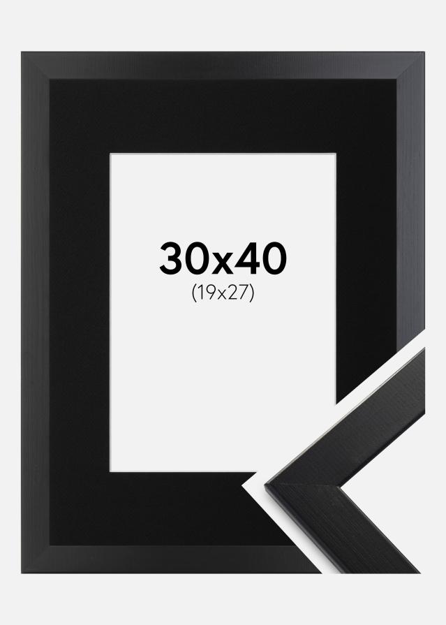 Ram med passepartou Frame Trendline Black 30x40 cm - Picture Mount Black 20x28 cm