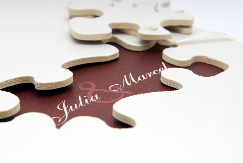 Walther Puzzle Wedding Album - 28x30.5 cm (60 White pages / 30 sheets)