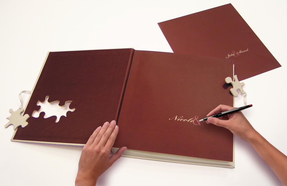 Walther Puzzle Wedding Album - 28x30.5 cm (60 White pages / 30 sheets)