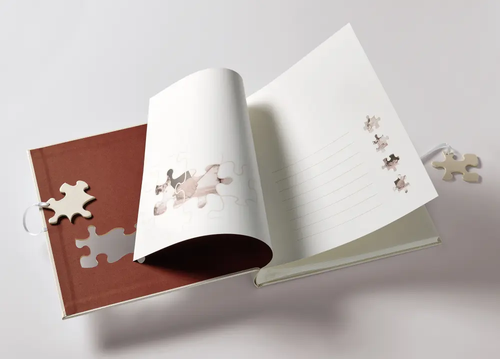 Walther Puzzle Wedding Album - 28x30.5 cm (60 White pages / 30 sheets)