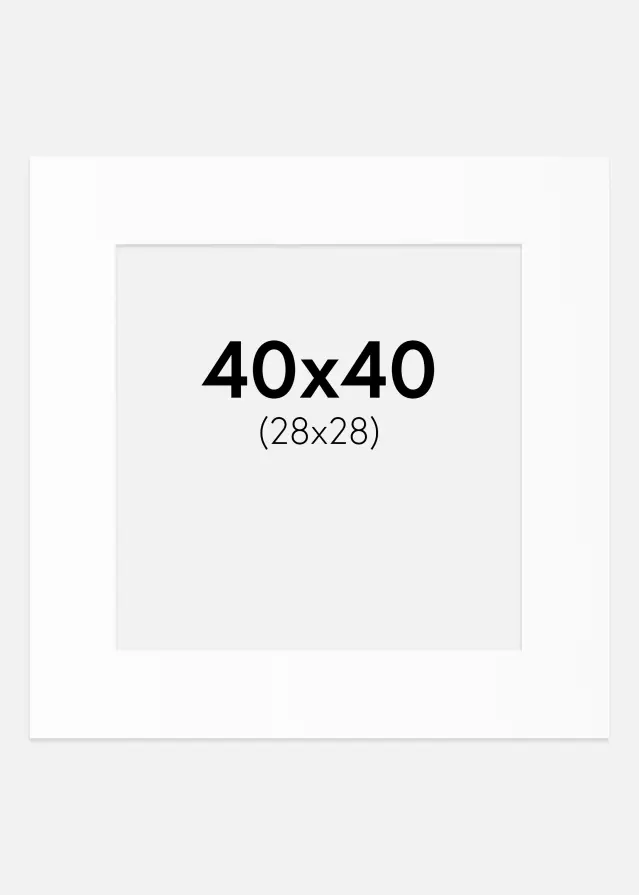 Artlink Mount White Standard (White Core) 40x40 cm (28x28)
