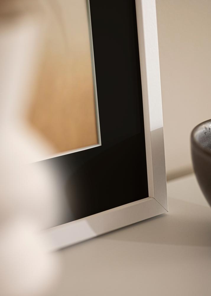 Ram med passepartou Frame Trendy White 20x25 cm - Picture Mount Black 14x18 cm