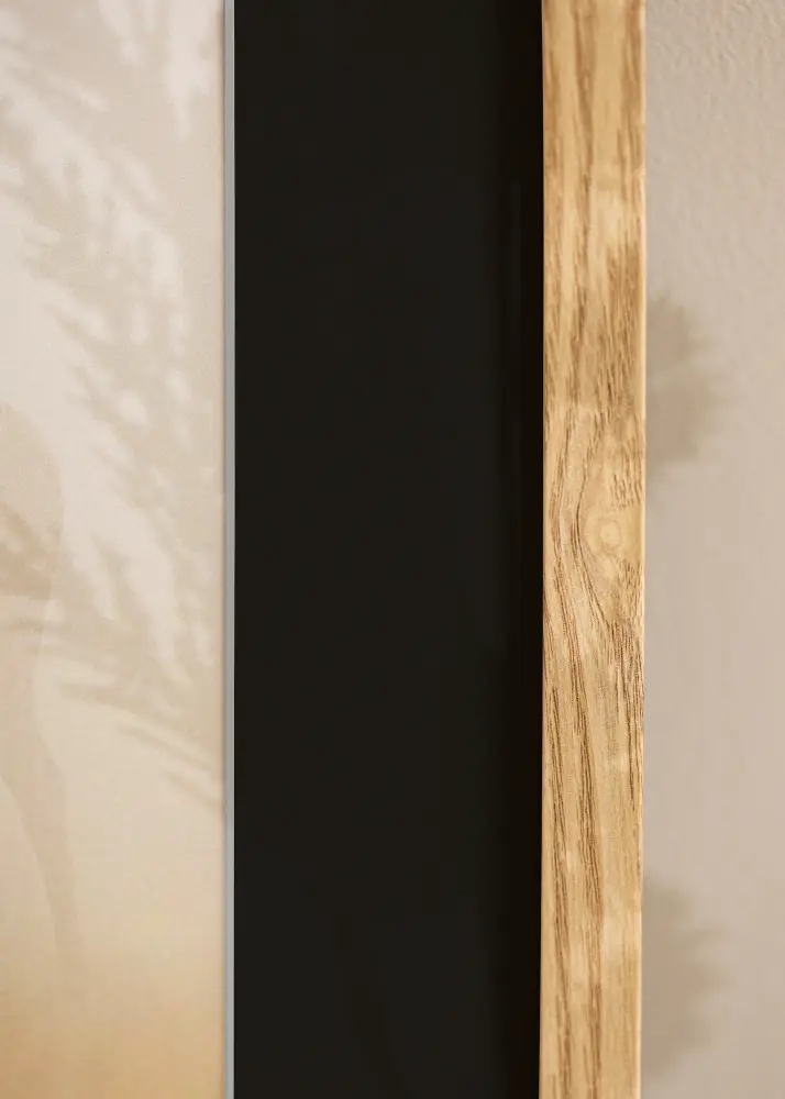 Ram med passepartou Frame Trendy Oak 40x60 cm - Picture Mount Black 32.9x48.3 cm