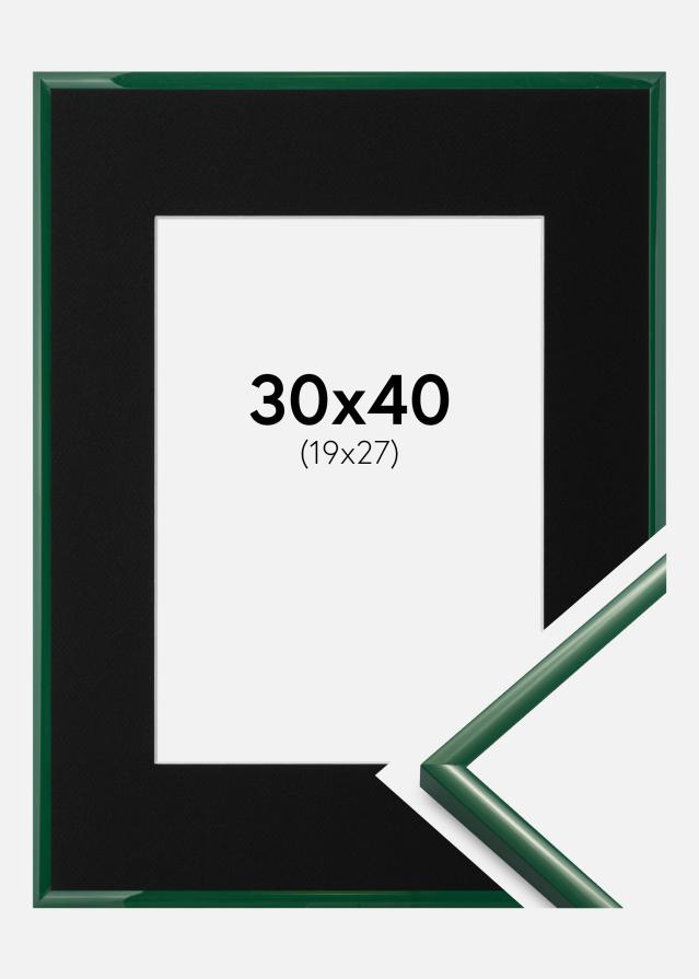 Ram med passepartou Frame New Lifestyle Moss Green 30x40 cm - Picture Mount Black 20x28 cm