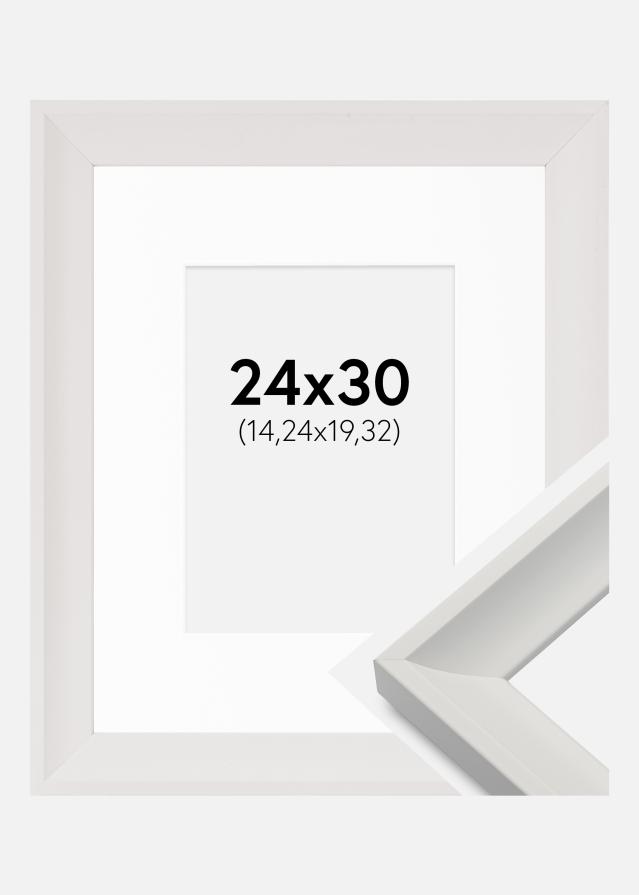 Ram med passepartou Frame Öjaren White 24x30 cm - Picture Mount White 6x8 inches