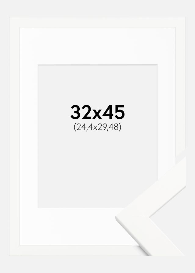 Ram med passepartou Frame Trendline White 32x45 cm - Picture Mount White 10x12 inches