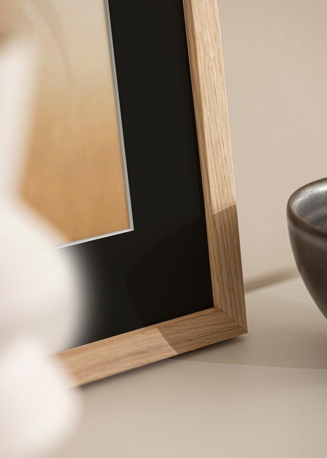 Ram med passepartou Frame Grimsåker Oak 45x60 cm - Picture Mount Black 30x45 cm