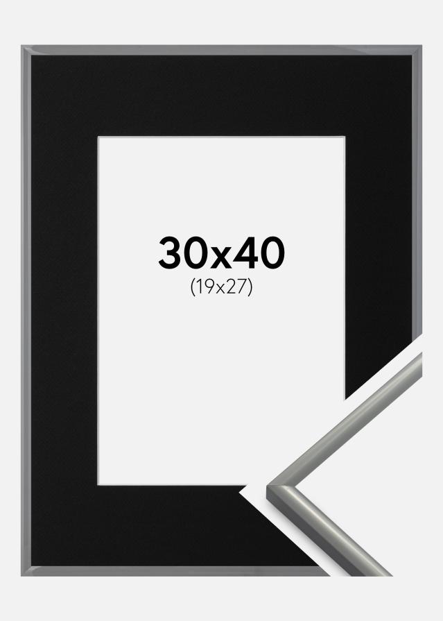 Ram med passepartou Frame New Lifestyle Light Grey 30x40 cm - Picture Mount Black 20x28 cm