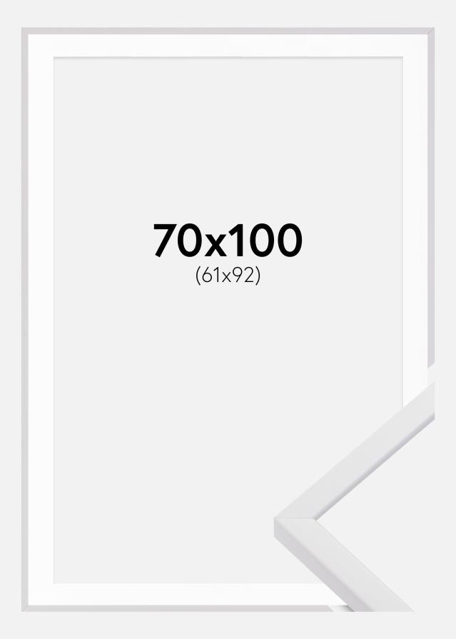 Ram med passepartou Frame E-Line White 70x100 cm - Picture Mount White 62x93 cm