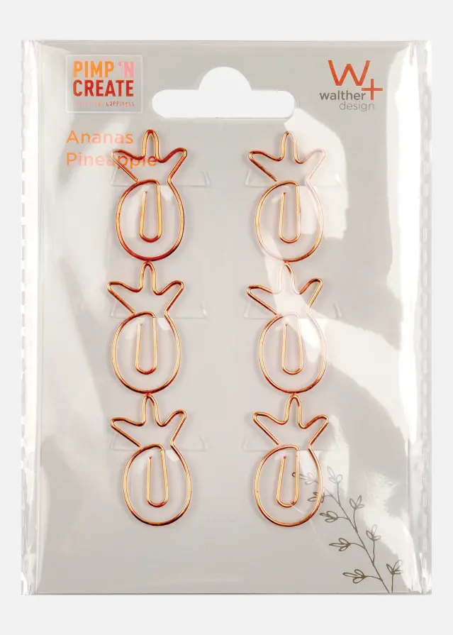 PAC Metal Paper Clip Pineapple Copper