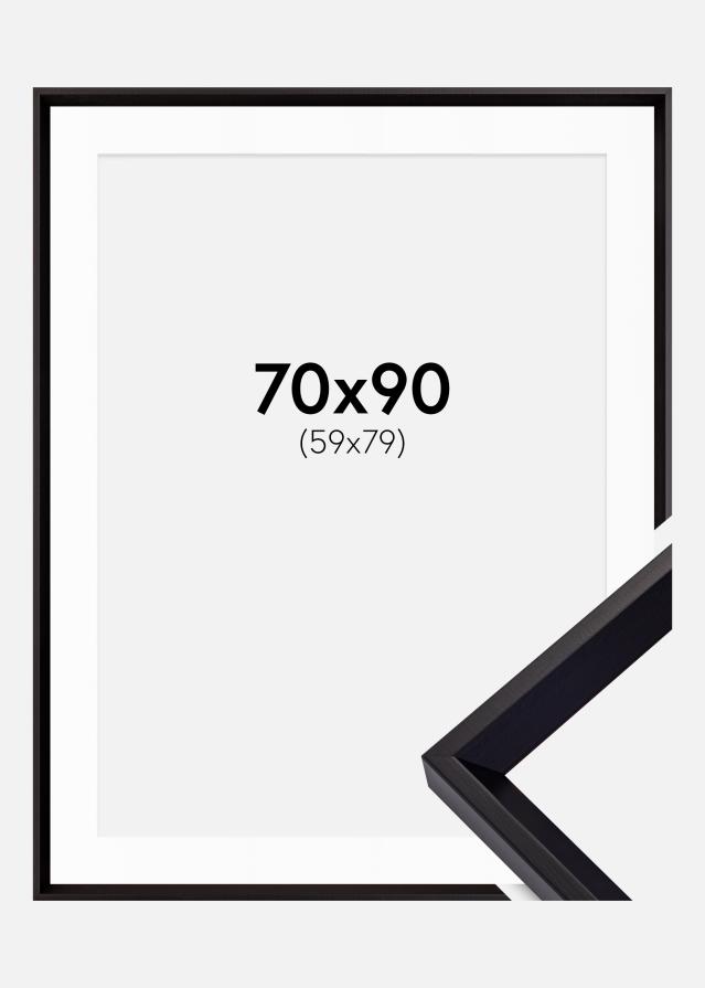 Ram med passepartou Frame Globe Black 70x90 cm - Picture Mount White 60x80 cm
