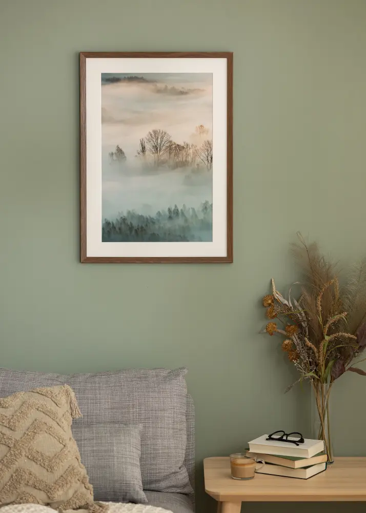 Ram med passepartou Frame Fiorito Dark Oak 40x50 cm - Picture Mount White 29,7x42 cm (A3)