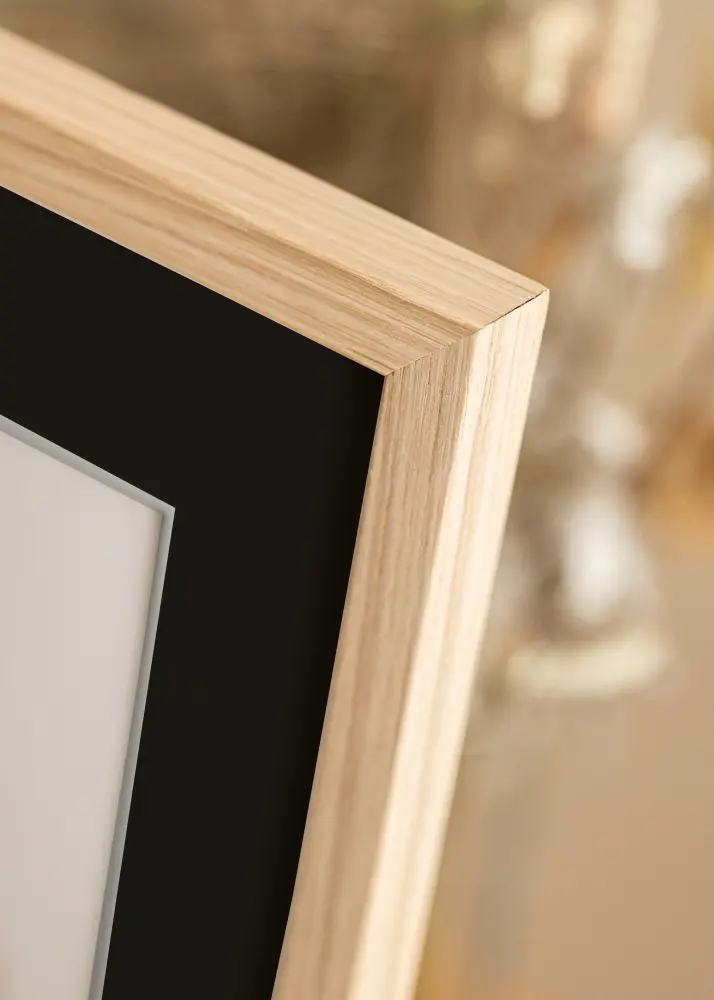 Ram med passepartou Frame Grimsåker Oak 30x60 cm - Picture Mount Black 22.7x50 cm
