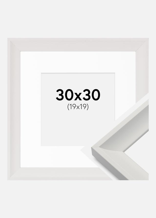 Ram med passepartou Frame Öjaren White 30x30 cm - Picture Mount White 20x20 cm