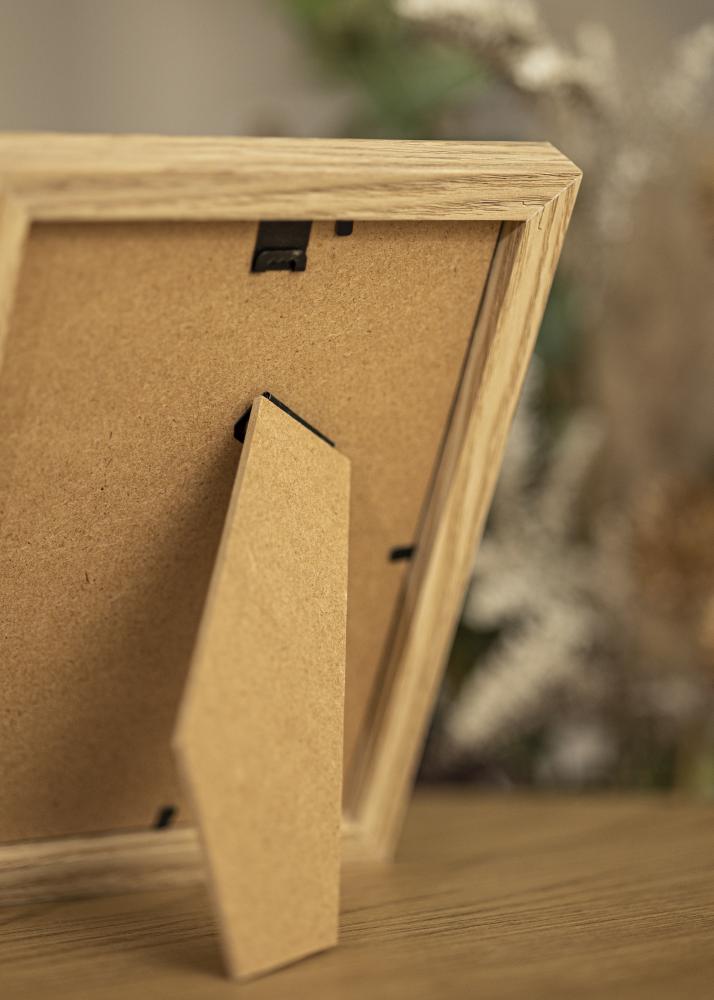 Ram med passepartou Frame Selection Oak 13x18 cm - Picture Mount Black 9x12 cm