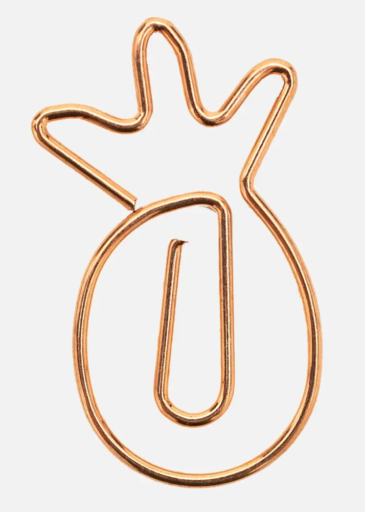  PAC Metal Paper Clip Pineapple Copper
