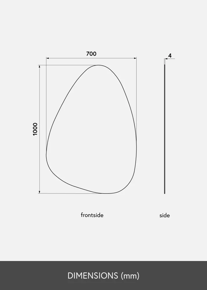KAILA KAILA Mirror Shape I Deluxe 70x100 cm