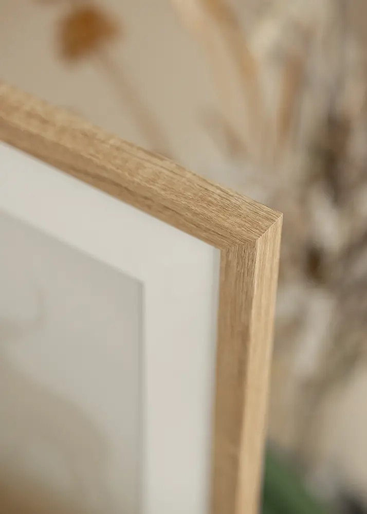 Ram med passepartou Frame Fiorito Light Oak 60x80 cm - Picture Mount White 50x70 cm