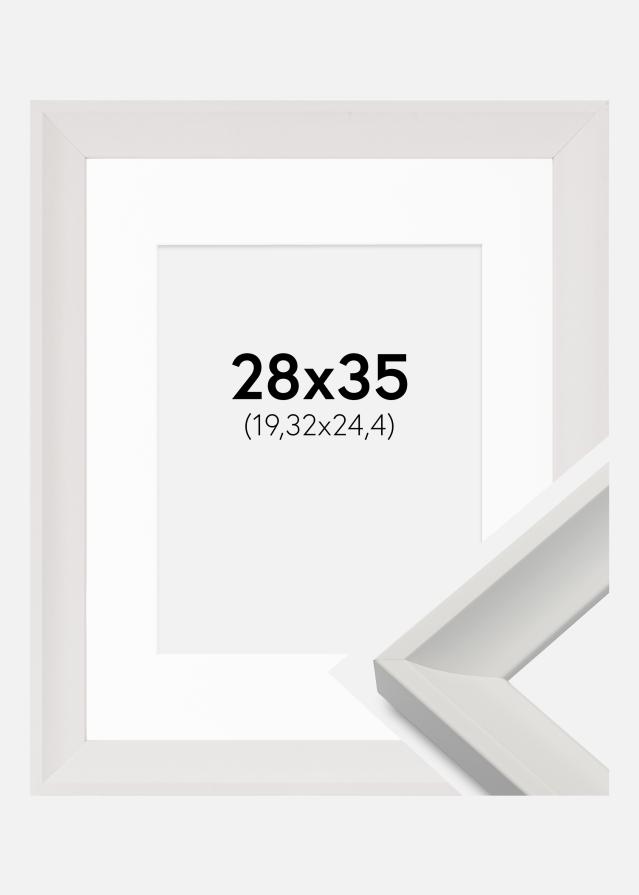Ram med passepartou Frame Öjaren White 28x35 cm - Picture Mount White 8x10 inches