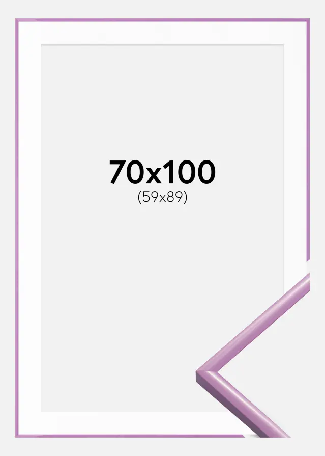 Ram med passepartou Frame New Lifestyle Light Purple 70x100 cm - Picture Mount White 60x90 cm
