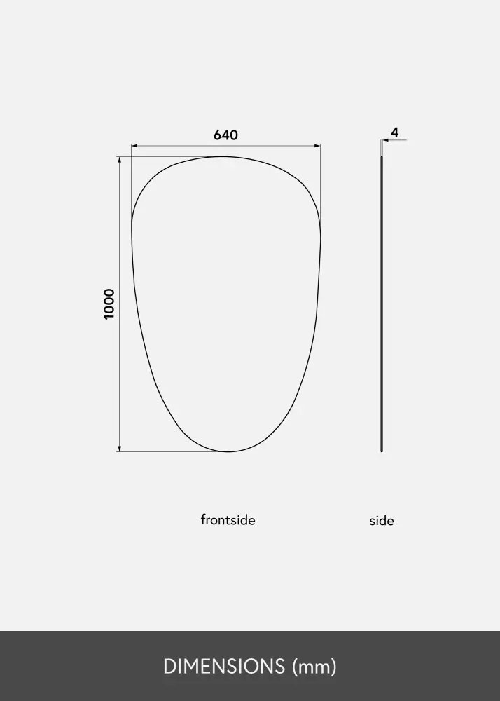 KAILA KAILA Mirror Shape II Deluxe 64x100 cm