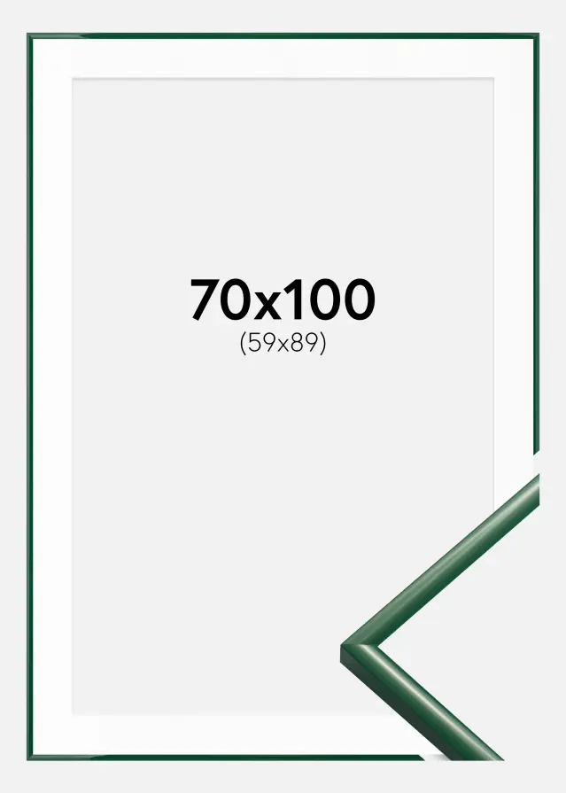 Ram med passepartou Frame New Lifestyle Moss Green 70x100 cm - Picture Mount White 60x90 cm