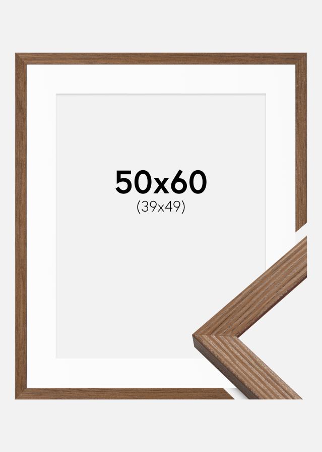Ram med passepartou Frame Fiorito Dark Oak 50x60 cm - Picture Mount White 40x50 cm