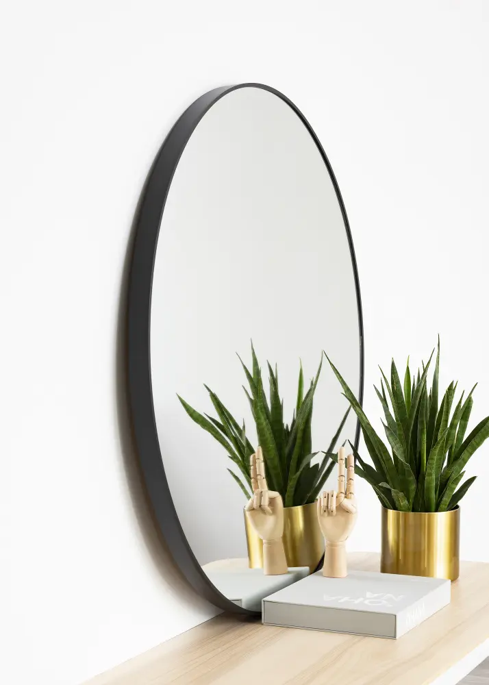 KAILA KAILA Round Mirror - Edge Black 100 cm Ø