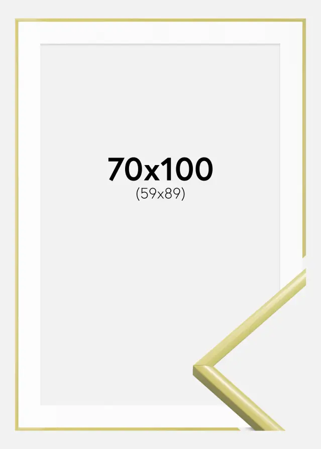 Ram med passepartou Frame New Lifestyle Pale Yellow 70x100 cm - Picture Mount White 60x90 cm