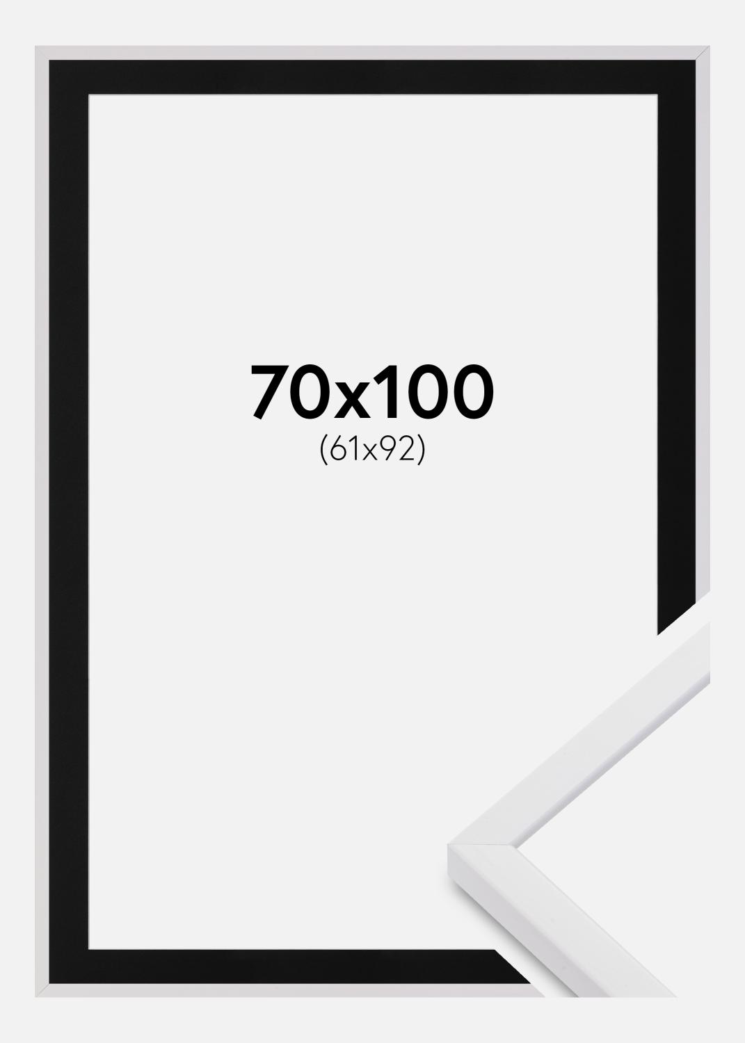Product Image for Frame E-Line Wide White 70x100 cm - Picture Mount Black 62x93 cm