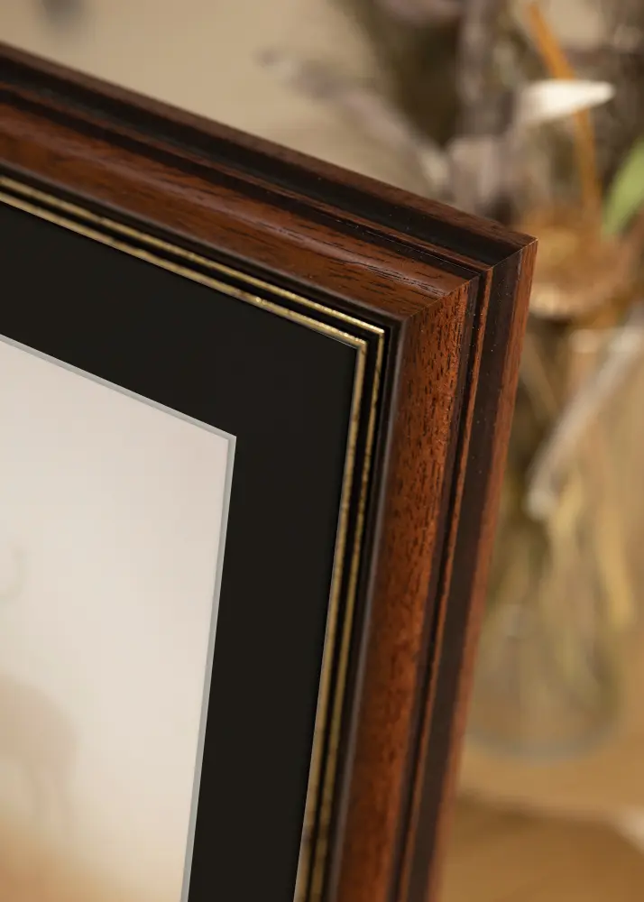 Ram med passepartou Frame Old Retro 60x80 cm - Picture Mount Black 50x65 cm