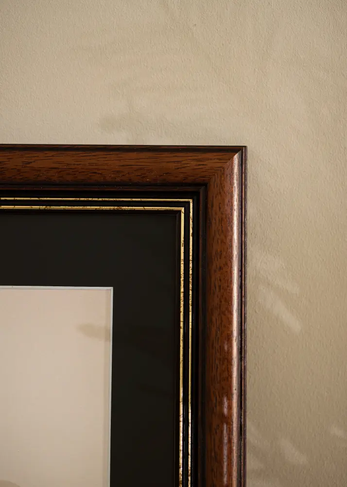 Ram med passepartou Frame Old Retro 60x80 cm - Picture Mount Black 50x65 cm