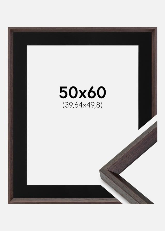Ram med passepartou Frame Globe Espresso 50x60 cm - Picture Mount Black 16x20 inches