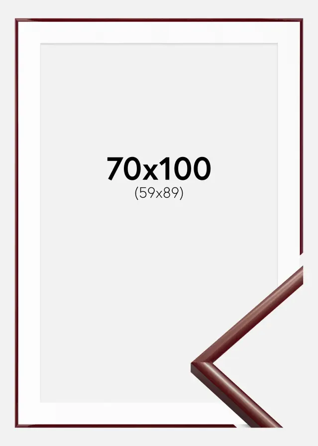 Ram med passepartou Frame New Lifestyle Dark Red 70x100 cm - Picture Mount White 60x90 cm