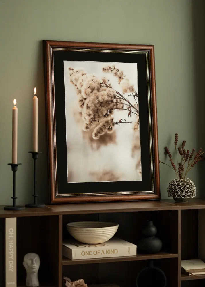 Ram med passepartou Frame Old Retro 60x80 cm - Picture Mount Black 50x65 cm