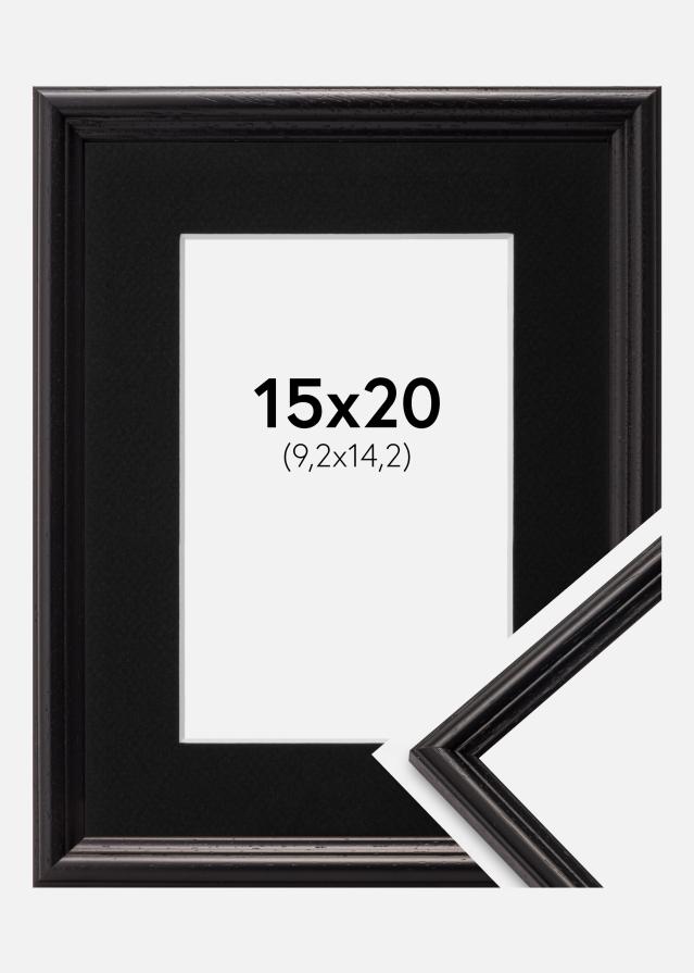 Ram med passepartou Frame Horndal Black 15x20 cm - Picture Mount Black 4x6 inches