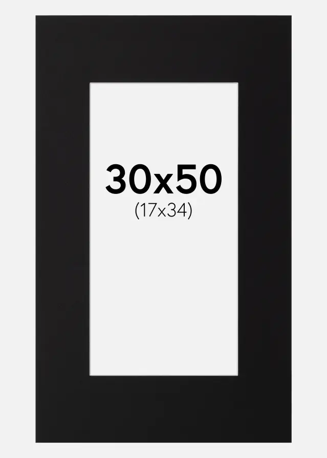 Artlink Mount Black Standard (White Core) 30x50 cm (17x34)