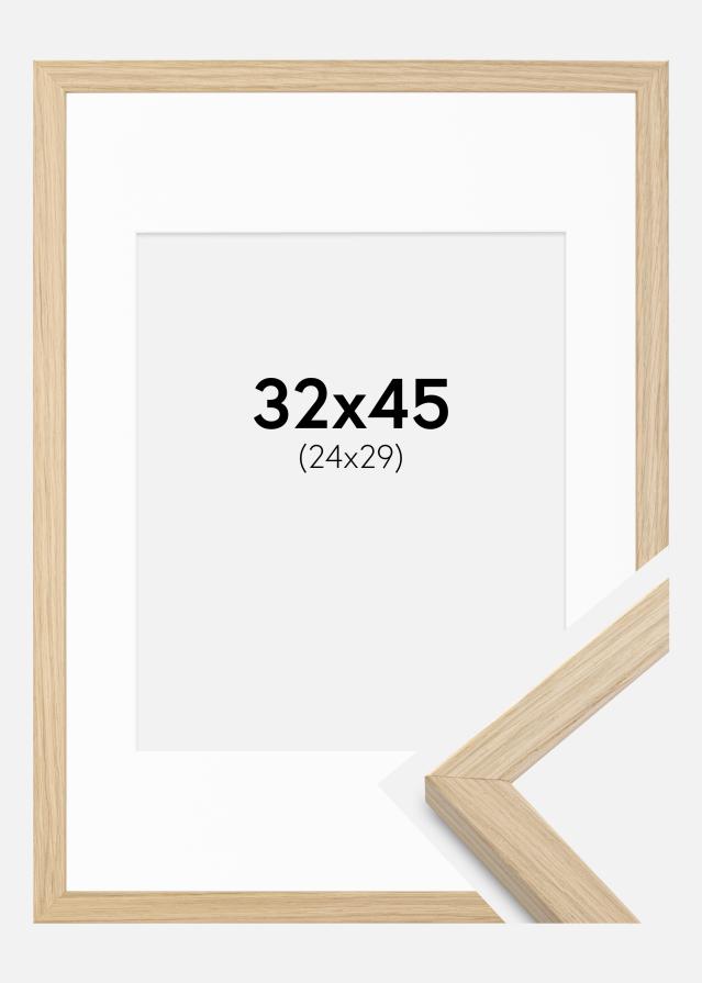 Ram med passepartou Frame Grimsåker Oak 32x45 cm - Picture Mount White 25x30 cm