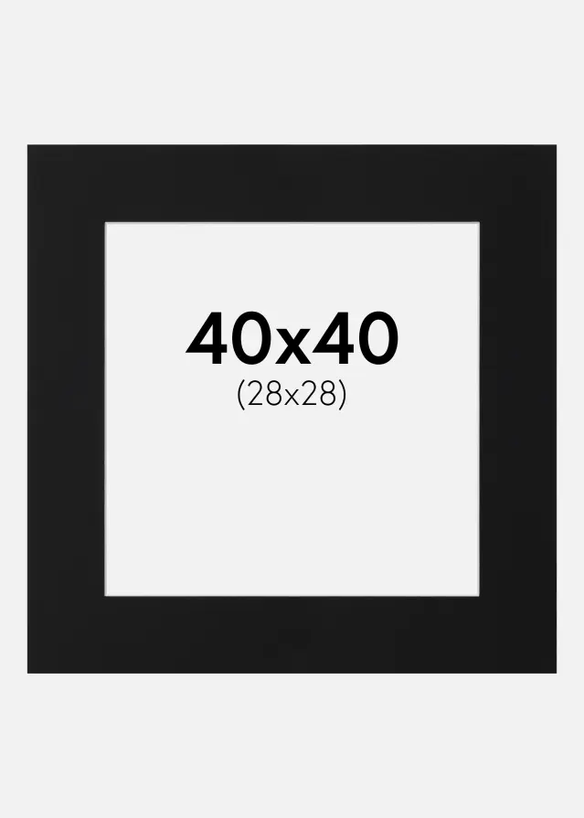 Artlink Mount Black Standard (White Core) 40x40 cm (28x28)