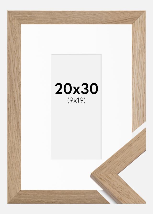 Ram med passepartou Frame Trendline Oak 20x30 cm - Picture Mount White 10x20 cm