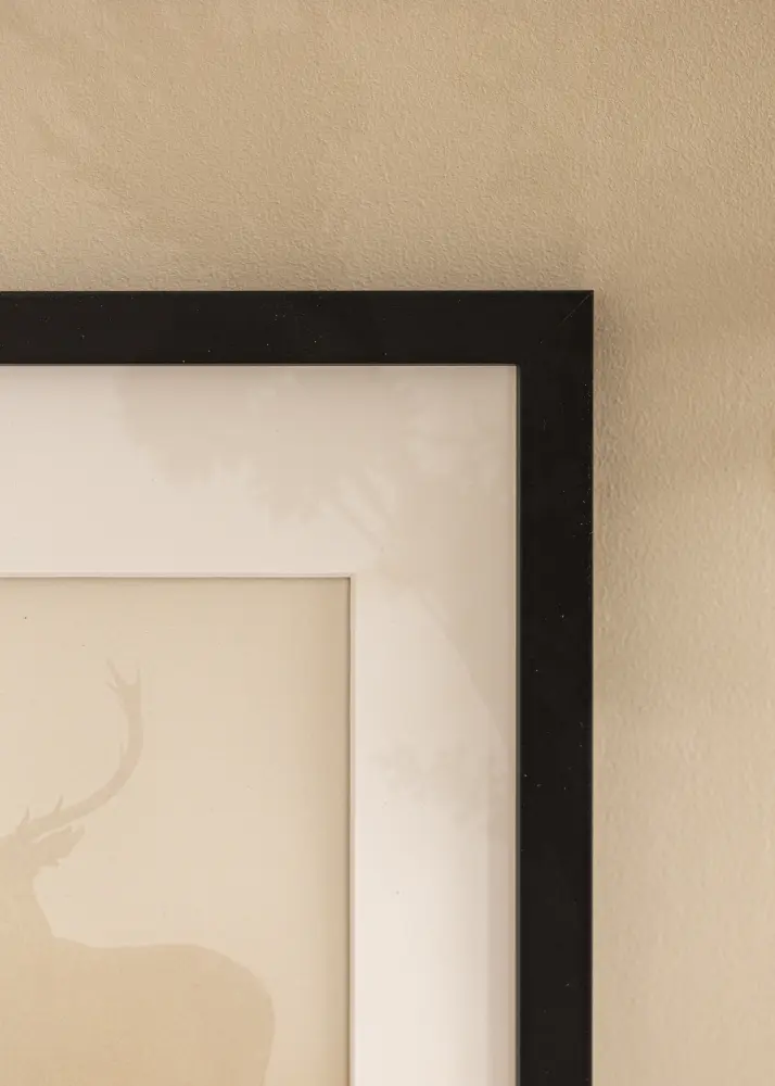 Ram med passepartou Frame Black Wood 45x50 cm - Mounts White 34x41 cm