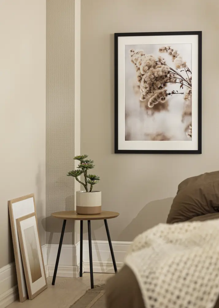 Ram med passepartou Frame Black Wood 45x50 cm - Mounts White 34x41 cm